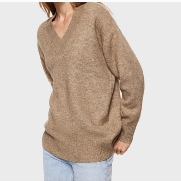 MANGO V-Neck Knitted Sweater - Picture 1 of 4